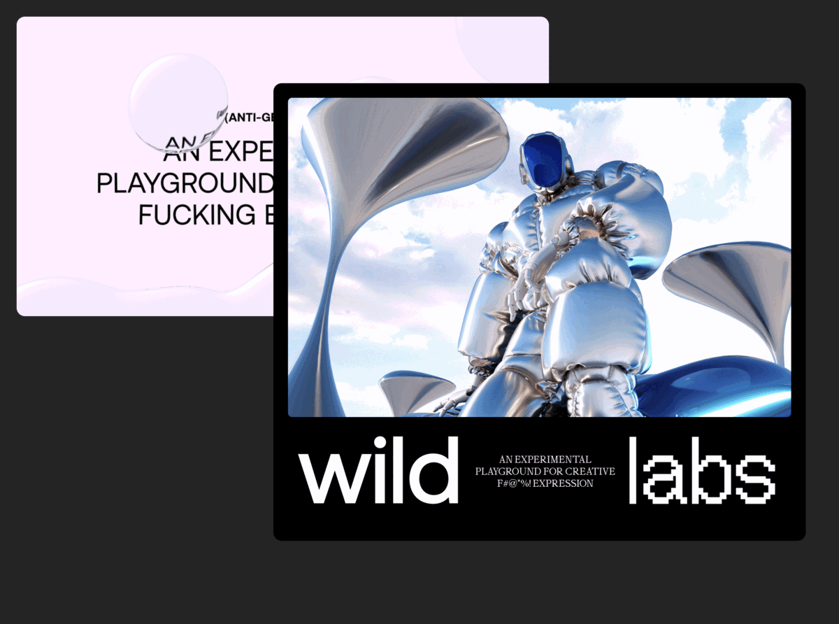 WildLabs Experimental #02 bold design graphic design layout minimal motion graphics typo typography