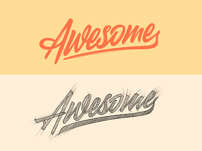 Awesome lettering awesome lettering sketch typography