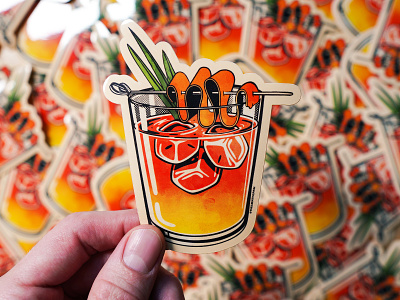 Cheers drinks illustration illustrator rum stickers the creative pain vector