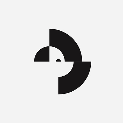 Dog mark branding circle circles dog geometric icon illustration logo mark minimalistic negative space
