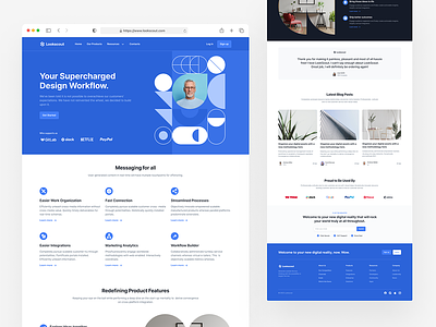 SaaS Landing Page - Lookscout Design System clean design design system homepage layout light saas ui user interface ux webpage