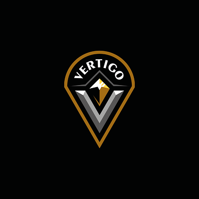 VERTIGO logo - FOR SALE animation branding csgo design emerald esports gaming gold graphic design logo mascot rubi vector vertigo vlogo