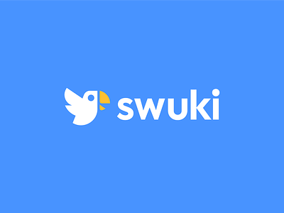 swuki bird bird logo branding chat communication flight geometric logo message messaging modern parrot saas software startup symbol