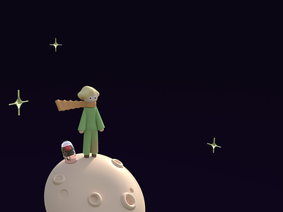 The Little Prince 3d book cosmos cover illustration little planet prince sky the little prince womp