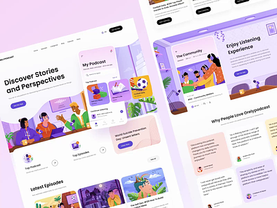 Orely Podcast: Landing Page Animation 🎙 animation clean custom design desktop download dynamic faq farmer fun illustration interaction interactive website landing page listen mobile orely parallax podcasat studio